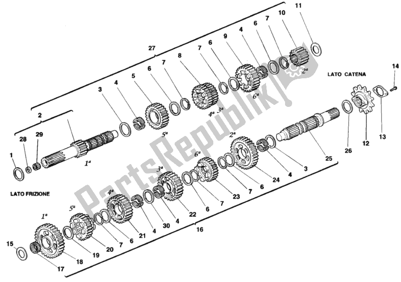 Todas las partes para Caja De Cambios de Ducati Superbike 916 Senna 1998